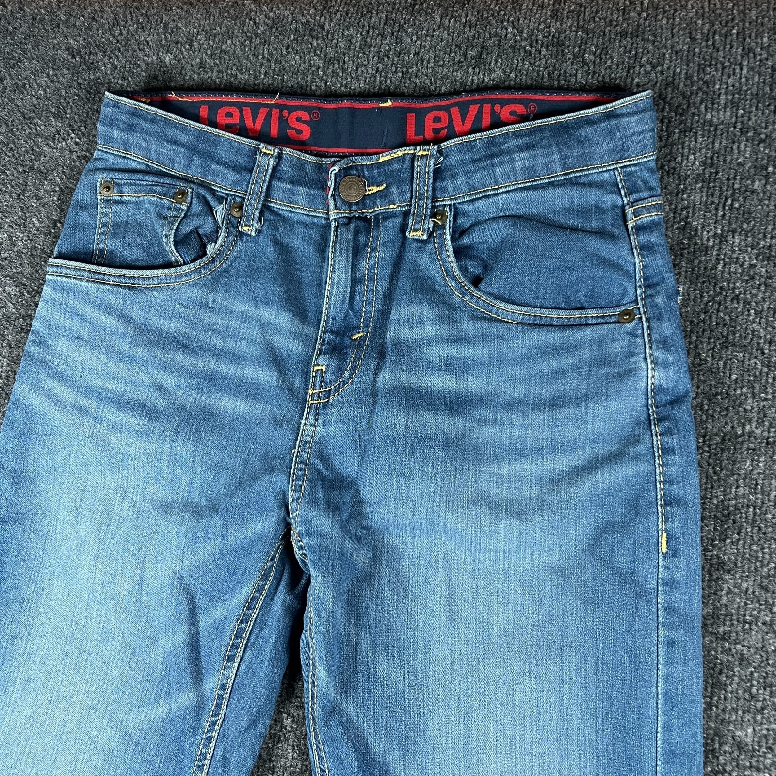 Levi's 514 Straight Fit Performance Jeans 28x31 Blue Denim Cotton Stretch